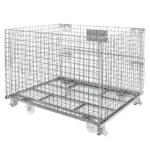 Cos metalic tip gitterbox cu roti, pliabil, zincat 120x100x89 cm_img_04