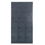 Dulap BHP cu 12 compartimente, 90x50x180 cm, grafit, usi inchise_img_01