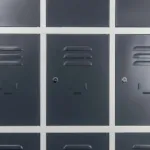 Dulap BHP cu 12 compartimente, 90x50x180 cm, gri, front grafit, usi inchise_img_07