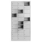 Dulap BHP cu 30 compartimente, 87x30x180 cm, gri_img_03