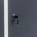 Dulap BHP cu 6 compartimente, 90x50x180 cm, gri, front grafit, usi inchise_img_09