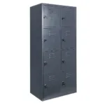 Dulap BHP cu 8 compartimente, 80x50x180 cm, grafit, usi inchise_img_01