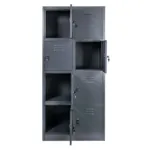 Dulap BHP cu 8 compartimente, 80x50x180 cm, grafit, usi inchise_img_03
