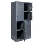 Dulap BHP cu 8 compartimente, 80x50x180 cm, grafit, usi inchise_img_04
