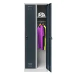 Dulap BHP vestiar 2 usi, S-60 cm, grigrafit, metal vopsit, 60x50x180 cm_img_06