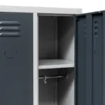 Dulap BHP vestiar 2 usi, S-60 cm, grigrafit, metal vopsit, 60x50x180 cm_img_09