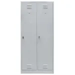 Dulap BHP vestiar 2 usi, S-80 cm, metal vopsit gri, 80x50x180 cm_img_01