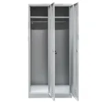 Dulap BHP vestiar 2 usi, S-80 cm, metal vopsit gri, 80x50x180 cm_img_02