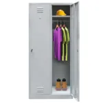 Dulap BHP vestiar 2 usi, S-80 cm, metal vopsit gri, 80x50x180 cm_img_04