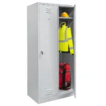 Dulap BHP vestiar 2 usi, S-80 cm, metal vopsit gri, 80x50x180 cm_img_05