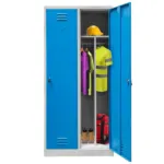 Dulap BHP vestiar 2 usi cu compartimente, S-80 cm, grialbastru, 80x50x180 cm_img_06