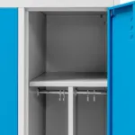 Dulap BHP vestiar 2 usi cu compartimente, S-80 cm, grialbastru, 80x50x180 cm_img_08