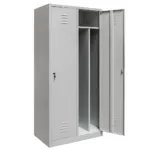 Dulap BHP vestiar 2 usi cu compartimente, S-80 cm, metal gri, 80x50x180 cm_img_05