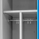 Dulap BHP vestiar pe baza cu compartimente, cu picioare, 2 usi, S-80 cm, grialbastru, 80x50x190 cm_img_04