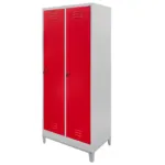 Dulap BHP vestiar pe baza cu picioare, 2 usi, S-80 cm, grirosu, 80x50x190 cm_img_02