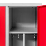 Dulap BHP vestiar pe baza cu picioare, 2 usi, S-80 cm, grirosu, 80x50x190 cm_img_03