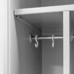 Dulap BHP vestiar pe baza cu picioare, 2 usi, S-80 cm, grirosu, 80x50x190 cm_img_04