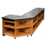 Dulap cu blat de servire, finisaj stejar wotan, 310x60x90 cm_img_03