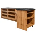 Dulap cu blat de servire, finisaj stejar wotan, 310x60x90 cm_img_07