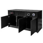 Dulap espressor cu blat slim line, negru, 154x60x92 cm_img_09