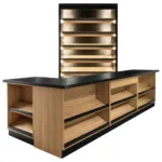 Dulap magazin, lemn dab american, H-87 cm, L-360 cm, G-60 cm_img_02