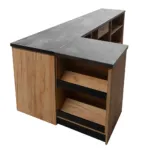 Dulap magazin vanzare, 360x60x87 cm, finisaj stejar kraft, mobilier comercial_img_03