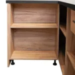 Dulap magazin vanzare, 360x60x87 cm, finisaj stejar kraft, mobilier comercial_img_04