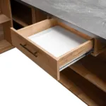 Dulap magazin vanzare, 360x60x87 cm, finisaj stejar kraft, mobilier comercial_img_06