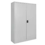 Dulap metalic birou pentru documente, 120x40x185 cm, gri, usi pline_img_02