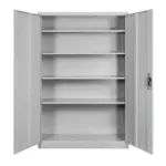 Dulap metalic birou pentru documente, 120x40x185 cm, gri, usi pline_img_03