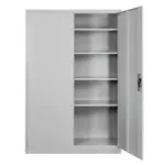 Dulap metalic birou pentru documente, 120x40x185 cm, gri, usi pline_img_04