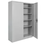 Dulap metalic birou pentru documente, 120x40x185 cm, gri, usi pline_img_05