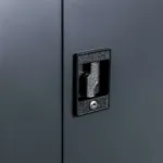 Dulap metalic birou pentru documente, 90x40x185 cm, grafit, usi pline_img_08