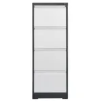 Dulap metalic documente WENUS, 4 sertare, grafit cu front gri, 45x62x134 cm_img_01