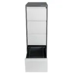 Dulap metalic documente WENUS, 4 sertare, grafit cu front gri, 45x62x134 cm_img_05