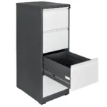 Dulap metalic documente WENUS, 4 sertare, grafit cu front gri, 45x62x134 cm_img_06