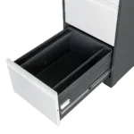 Dulap metalic documente WENUS, 4 sertare, grafit cu front gri, 45x62x134 cm_img_07