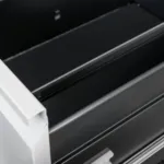 Dulap metalic documente WENUS, 4 sertare, grafit cu front gri, 45x62x134 cm_img_08