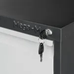 Dulap metalic documente WENUS, 4 sertare, grafit cu front gri, 45x62x134 cm_img_09