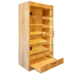 Dulap pentru paine cu geam, dab kraft, H-205 cm, L-100 cm, G-58 cm_img_02