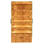 Dulap pentru paine cu geam, dab kraft, H-205 cm, L-100 cm, G-58 cm_img_07