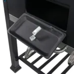 Gratar de gradina pe carbune cu capac, 1 blat lateral, negru 113x66x106 cm_img_07