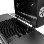 Gratar de gradina pe carbune cu capac, gratar emailat, 2 blaturi laterale 110x42x95_img_08