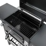 Gratar de gradina pe carbune cu capac, gratar emailat, 2 blaturi laterale 110x42x95_img_09