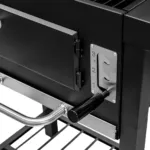 Gratar de gradina pe carbune cu capac, gratar emailat, 2 blaturi laterale 110x42x95_img_12