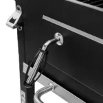 Gratar de gradina pe carbune cu capac, gratar emailat, 2 blaturi laterale 110x42x95_img_13