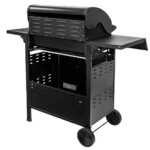 Gratar de gradina pe gaz 4+1 cu blat lateral, negru, 120x48x110 cm_img_02