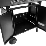 Gratar de gradina pe gaz 4+1 cu blat lateral, negru, 120x48x110 cm_img_07