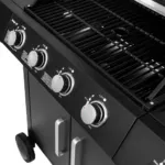 Gratar de gradina pe gaz 4+1 cu blat lateral, negru, 120x48x110 cm_img_09