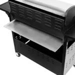 Gratar de gradina pe gaz 6+1 cu blat lateral si capac inox 141x48x110 cm_img_09